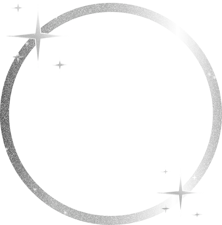 Silver Glitter Circle